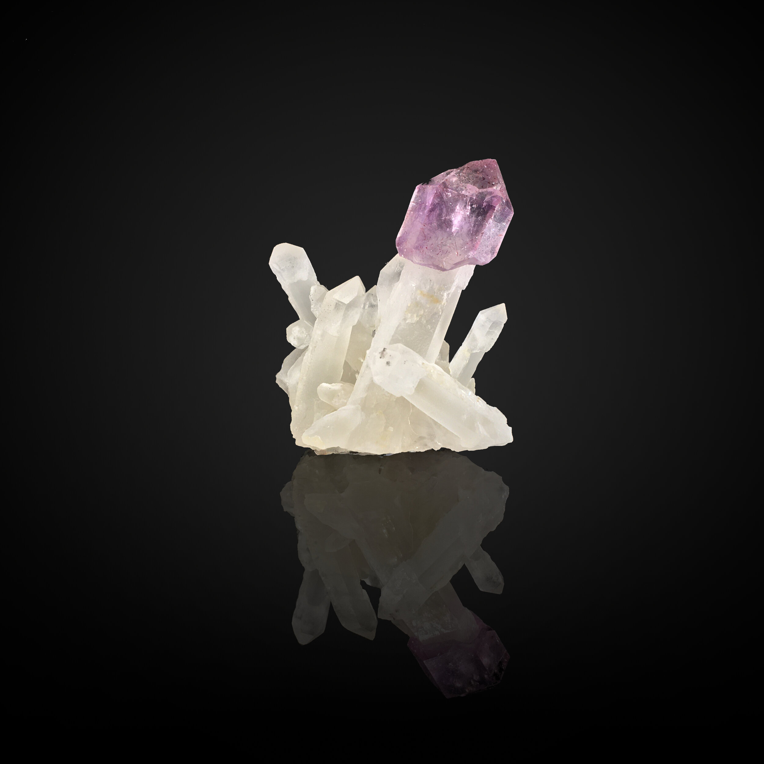 A 5cm amethyst “raspberry” scepter on matrix from Denny Mountain.