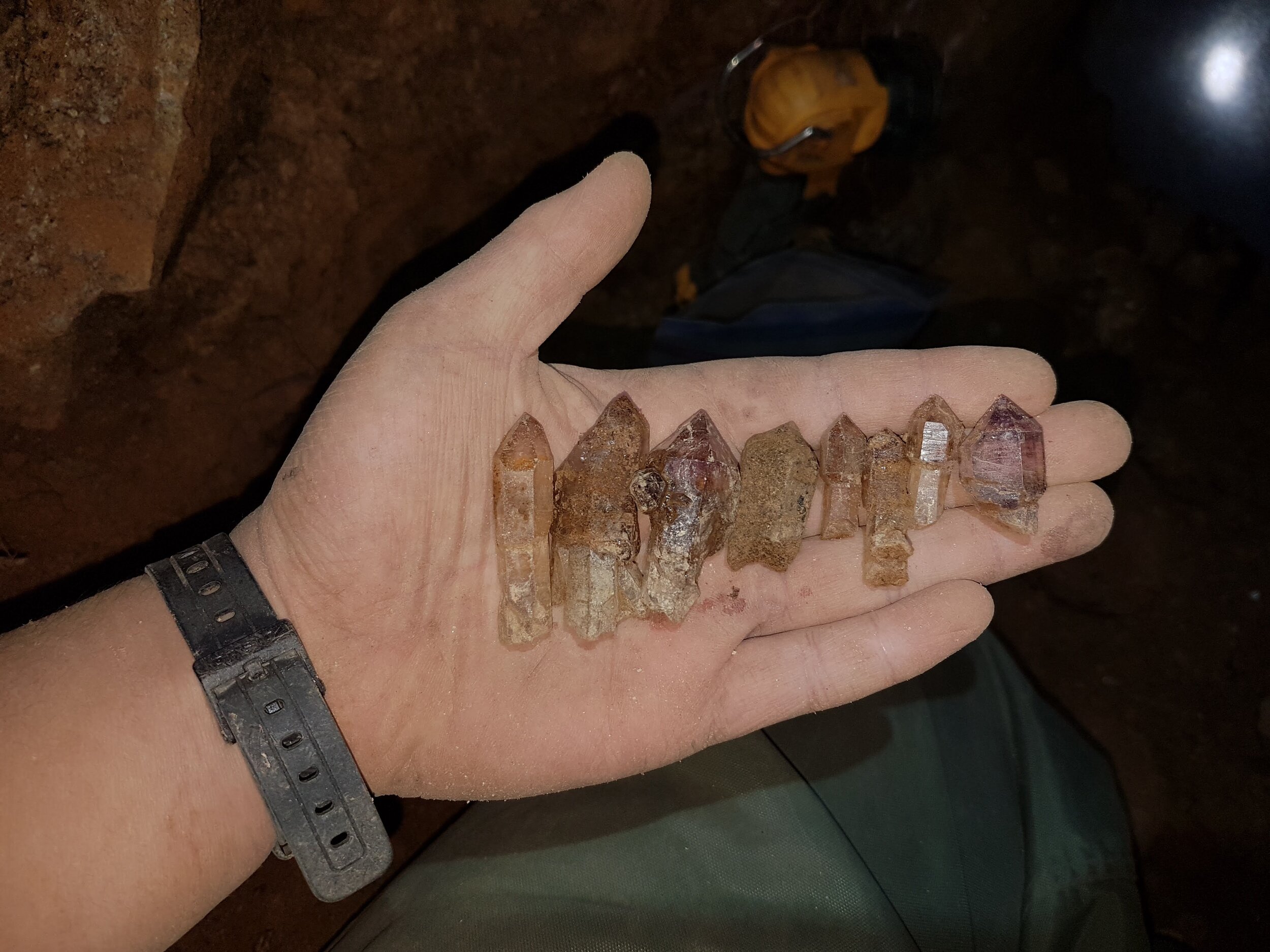 A fantastic handful of scepters from the second day of digging. The far right piece turned out to be of exceptional quality.